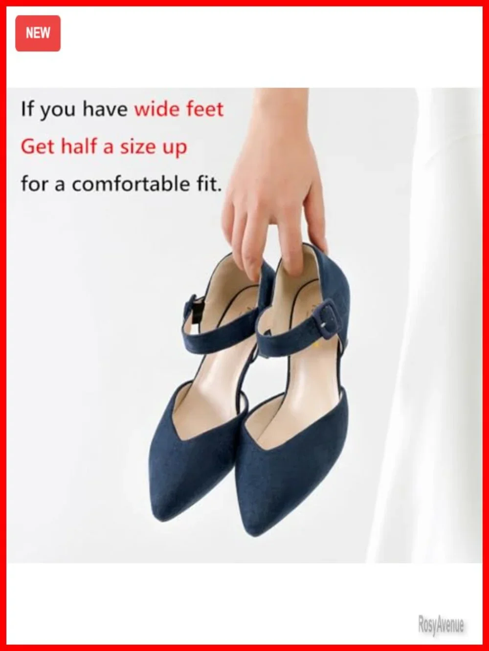 Kitten Heels Pointed Closed Toe Ankle Strap Buckle Low Heel Pumps